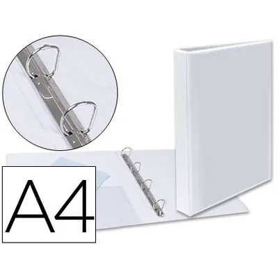 ESSELTE Carpeta Canguro 4 Anillas Mixtas 25MM Esselte A4 Plastico Blanca