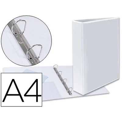 ESSELTE Carpeta Canguro 4 Anillas Mixtas 40MM Esselte A4 Plastico Blanca