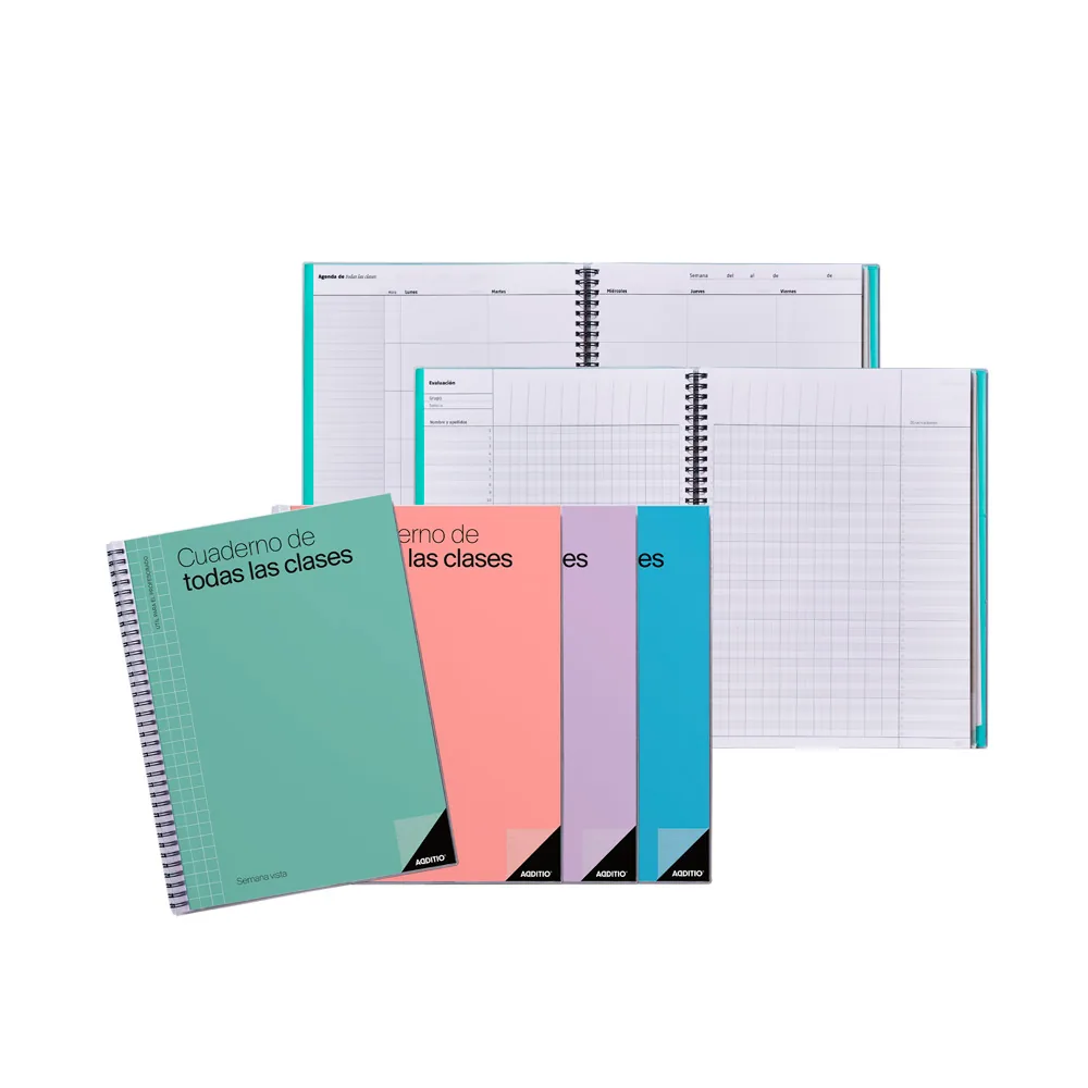 Cuaderno de Todas las Clases Sv Additio Plan Mensual del Curso Evaluacion Continua y Programacion Semanal 22,5X31CM