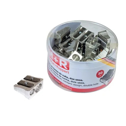 Sacapuntas M+r 211 Metalico 2 Usos Cuña Bote de 30 Unidades