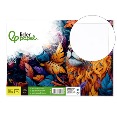 ARTIST Bloc Dibujo Liderpapel Artistico Encolado 230X325MM 20 Hojas 180 G/M2 Sin Recuadro