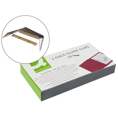 Q-CONNECT Encuadernador Fastener Q-Connect Dorado Caja de 100 Unidades
