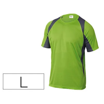 DELTAPLUS Camiseta Deltaplus Poliester Manga Corta Cuello Redondo Tratamiento Secado Rapido Color Verde-gris Talla L