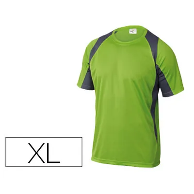 DELTAPLUS Camiseta Deltaplus Poliester Manga Corta Cuello Redondo Tratamiento Secado Rapido Color Verde-gris Talla Xl