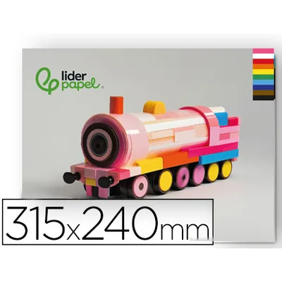 LIDERPAPEL Bloc Trabajos Manuales Liderpapel Charol 240X315MM 10 Hojas Colores Surtidos