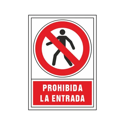 SYSSA Pictograma Syssa Señal de Prohibicion Prohibida la Entrada en Pvc 245X345 MM