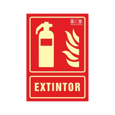 SYSSA Pictograma Syssa Señal de Extintor en Pvc Fotoluminiscente 210X297 MM