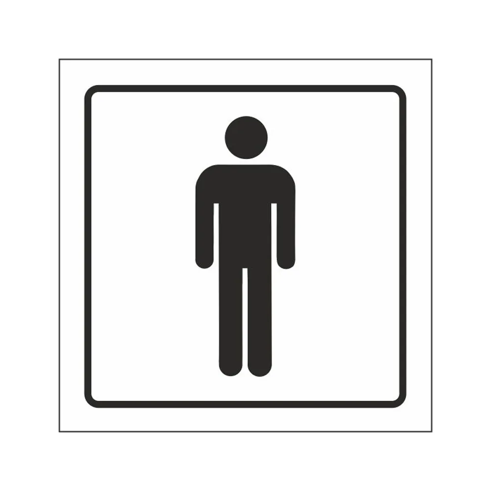 Pictograma Syssa Señal de Aseos Caballeros en Pvc 105X105 MM