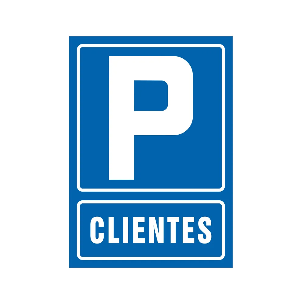 Pictograma Syssa Señal de Parking Clientes en Pvc 210X297 MM