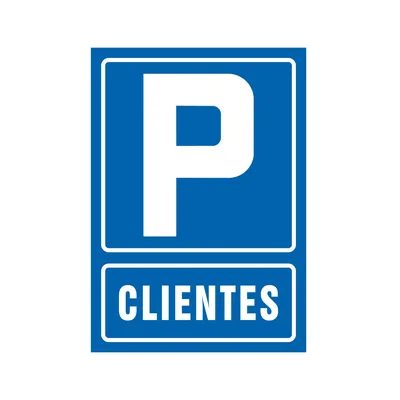 SYSSA Pictograma Syssa Señal de Parking Clientes en Pvc 210X297 MM