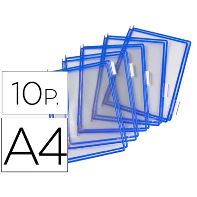 DJOIS Funda para Portacatalogo Djois DIN A4 Color Azul Pack de 10 Unidades