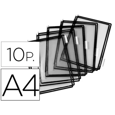DJOIS Funda para Portacatalogo Djois DIN A4 Color Negro Pack de 10 Unidades