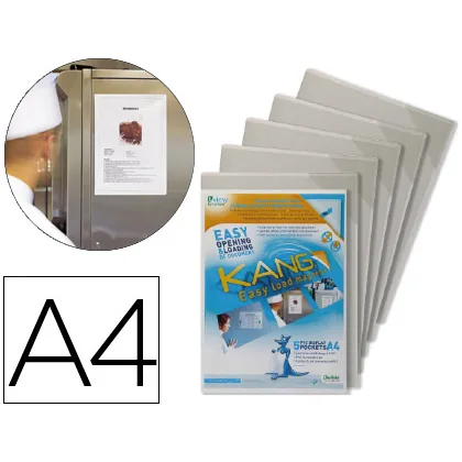 Funda de Presentacion Djois Magnetica Rigida y Anti Reflejo DIN A4 Pack de 5 Unidades