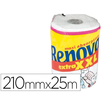 Papel de Cocina Renova Xxl Maxi Ultra Absorbente 2 Capas 28,8 M