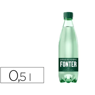 FONTER Agua Mineral Natural con Gas Fonter Botella de 500 ML