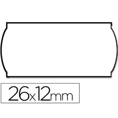 METO Etiquetas Meto Onduladas 26X12 MM Blanca ADH.2// Rollo de 1500 Etiquetas Troqueladas (p+t) para Etiquetadora Tovel