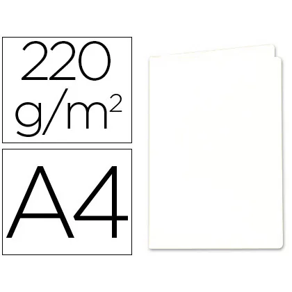 Subcarpeta Cartulina Exacompta DIN A4 Blanca 220 GR