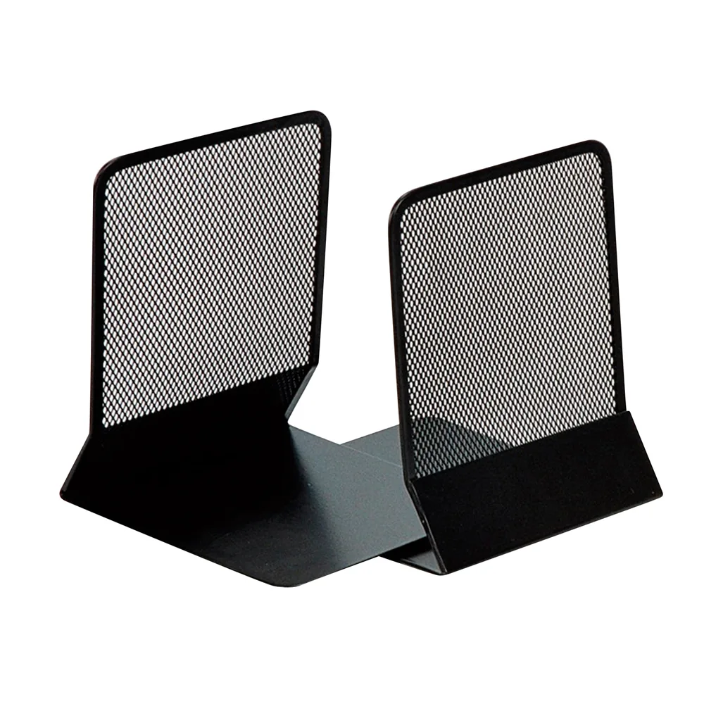 Apoyalibros Metalico Q-Connect KF15098 Rejilla Negro Juego 165X152X135 MM