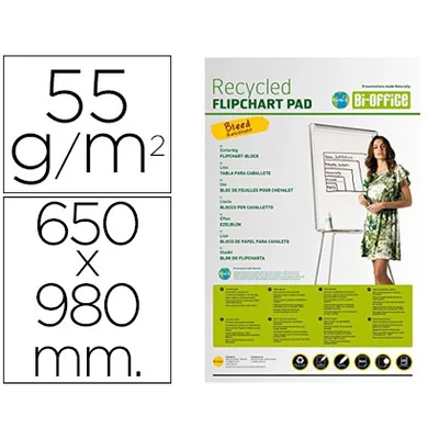 BI-OFFICE Bloc Congreso Bi-Office Papel Reciclado 650X980 MM 20 Hojas 55 G