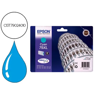 EPSON Ink-jet Epson 79XL Wf 4630 / 4640 / 5110 /-5190 / 5620 / 5690 Cian - 2.000 Pag-