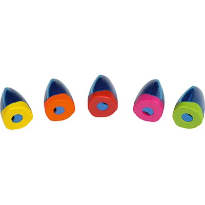 MOR Sacapuntas M+r Plastico Jumbo Un Uso con Deposito y Tapa de Segurdad Colores Surtidos