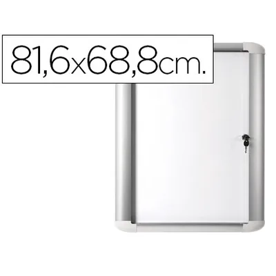 BI-OFFICE Vitrina de Anuncio Bi-Office Magnetica 816X688 MM para Exterior con Marco de Aluminio y Cerradura