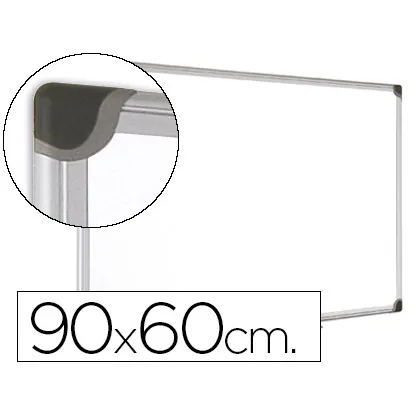 Pizarra Blanca Bi-Office Magnetica Maya W Ceramica Vitrificada Marco de Aluminio 90 X 60 CM con Bandeja para