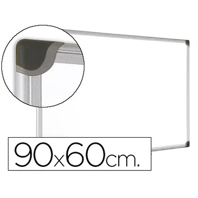 BI-OFFICE Pizarra Blanca Bi-Office Magnetica Maya W Ceramica Vitrificada Marco de Aluminio 90 X 60 CM con Bandeja para