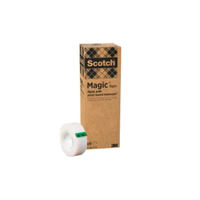 SCOTCH Cinta Adhesiva Scotch Magic Invisible Eco 33 M X 19 MM Pack de 9 Unidades