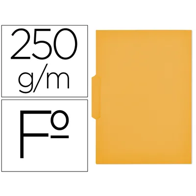 GIO Subcarpeta Cartulina Gio Folio Pestaña Central 250 G/M2 Amarillo