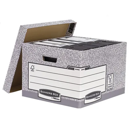 Cajon Fellowes Carton Reciclado para Almacenamiento de Archivo Capacidad 4 Cajas de Archivo Tamaño Folio