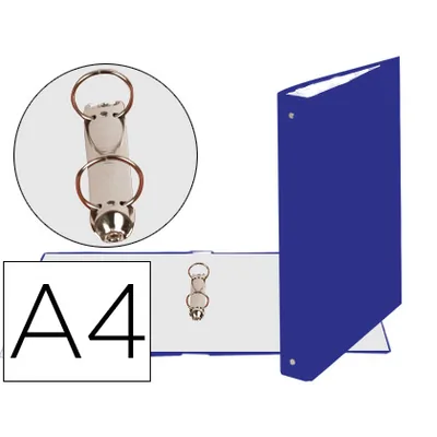 EXACOMPTA Carpeta de 2 Anillas 30MM Redondas Exacompta DIN A4 Carton Forrado Azul