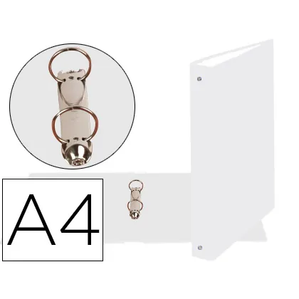 Carpeta de 2 Anillas 30MM Redondas Exacompta DIN A4 Carton Forrado Blanco