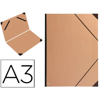 CLAIREFONTAINE Carpeta Planos Clairefontaine DIN A3 con Gomas Kraft Marron Verjurado