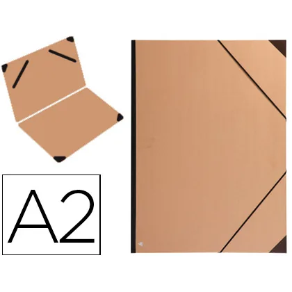 Carpeta Planos Clairefontaine DIN A2 con Gomas Kraft Marron Verjurado