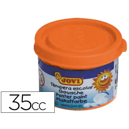 Tempera Escolar Jovi 35 ML Color Naranja