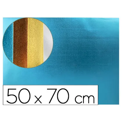 Goma Eva Liderpapel 50X70 CM Espesor 2 MM Metalizada Azul Claro