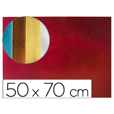 LIDERPAPEL Goma Eva Liderpapel 50X70 CM Espesor 2 MM Metalizada Rojo