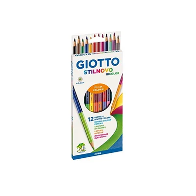 GIOTTO Lapices de Colores Giotto Stilnovo Bicolor Caja de 12 Colores