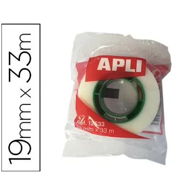 APLI Cinta Adhesiva Apli 33 M X 19 MM Invisible Encelofanada Individualmente