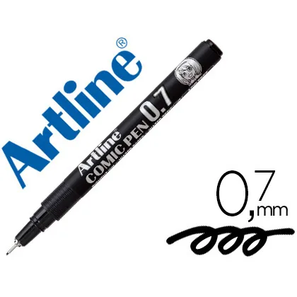Rotulador Artline Calibrado Micrometrico Negro Comic Pen EK-287 Punta Poliacetal 0,7 MM Resistente al Agua