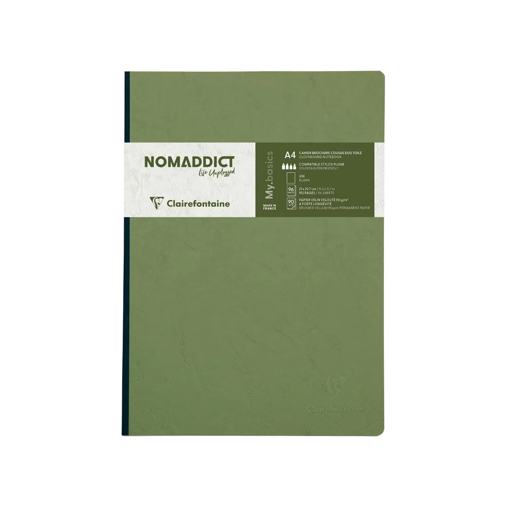Cuaderno Cosido Clairefontaine Age-bag DIN A4 96 Hojas Liso Color Verde