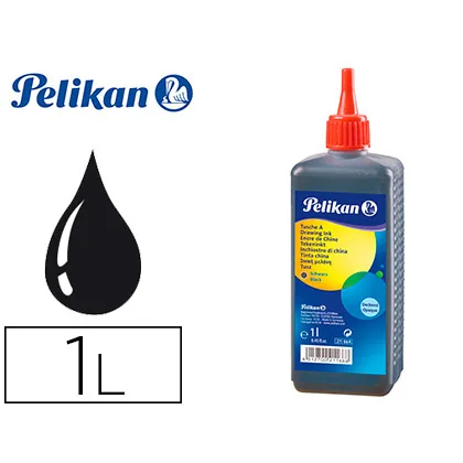 Tinta China Pelikan Negra Bote 1 Litro