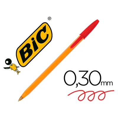 BIC Boligrafo Bic Naranja Fine Original Rojo