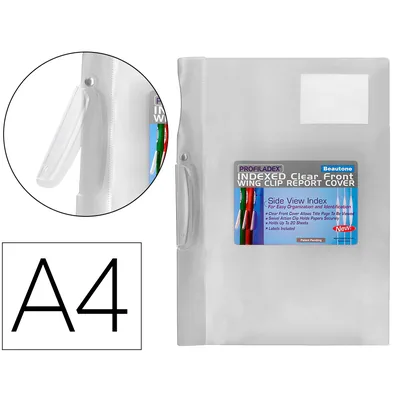 BEAUTONE Carpeta Beautone Dossier Pinza Lateral 48384 POLIPROPILDIN-A4 Incolora Pinza Giratori-pack de 10 Retractilado