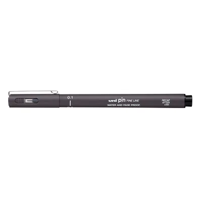 UNIBALL Rotulador Uni Pin Calibrado PIN01-200 Gris Oscuro