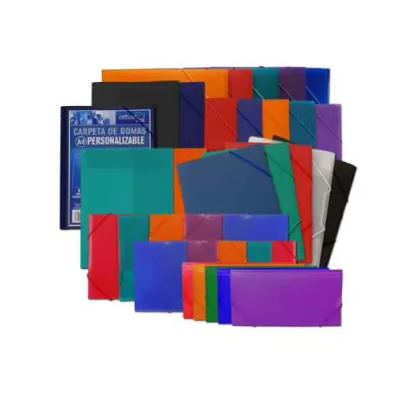 Carpeta Gomas Office Box Supra Maxi Recibos Solapas Polipropileno Colores Surtidos