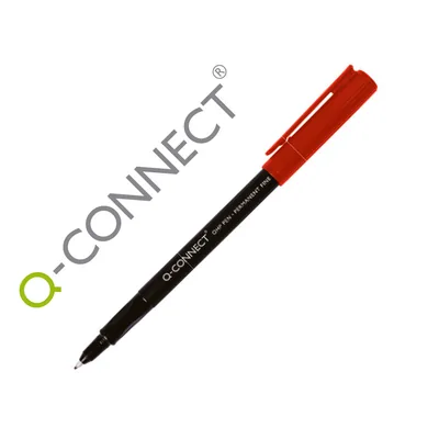 Q-CONNECT Rotulador Q-Connect Retroproyeccion Punta Fibra Super Fina Redonda 0.5 MM Permanente Rojo