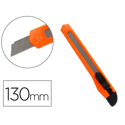 Q-CONNECT Cuter Q-Connect Plastico Estrecho Cuchilla 9 MM XD-05 con Clip Blister 1 Unidad