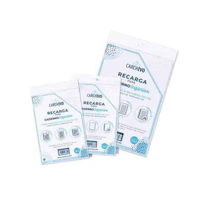 Recambio Carchivo para Cuaderno Ingeniox DIN A5 50 Hojas Liso